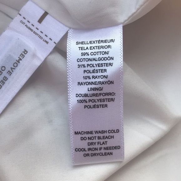 LOFT Textured White Navy Striped A-Line Skirt - Picture 10 of 10